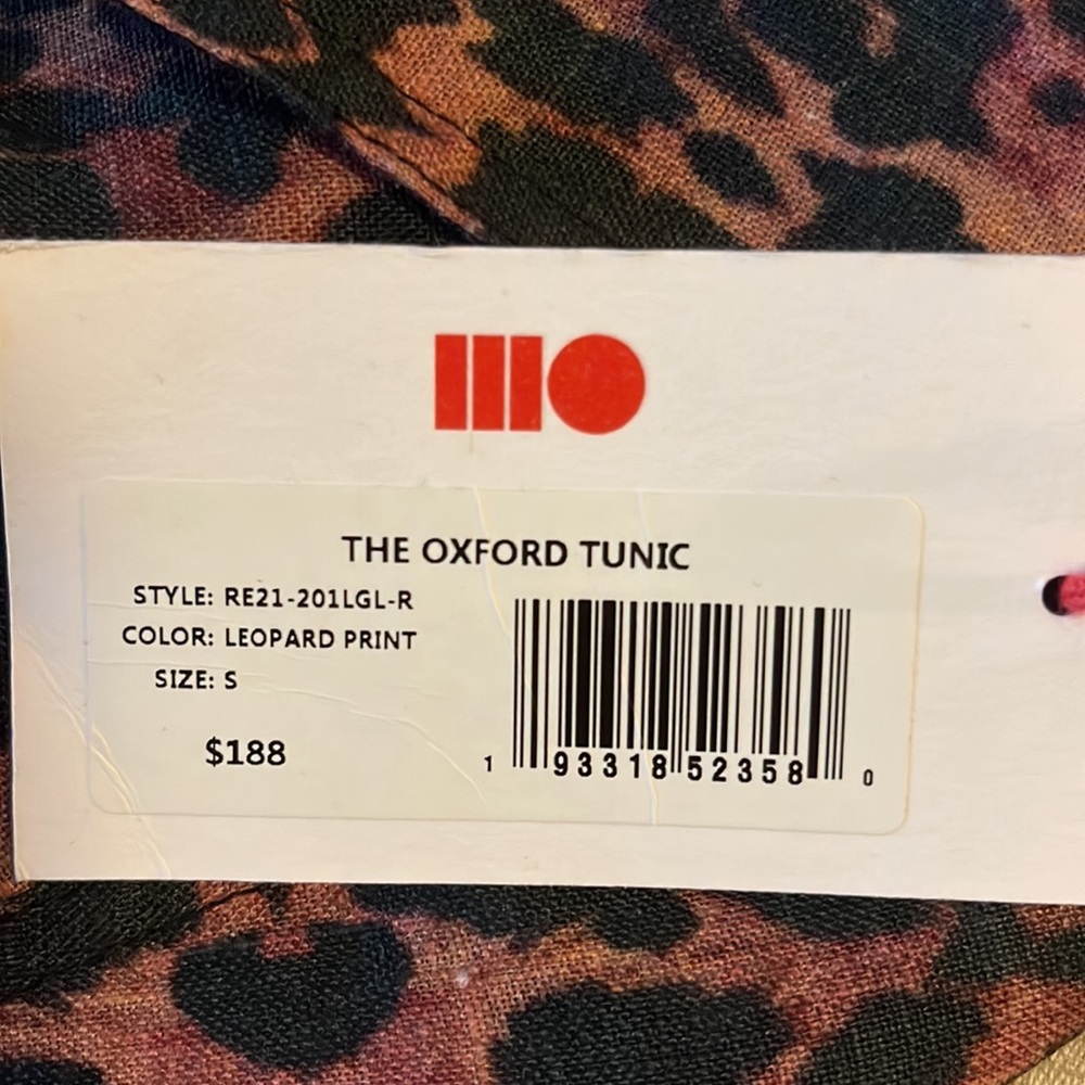 NWT SOLID & STRIPED The Oxford Leopard-Print Linen Shirt - Picture 6 of 9